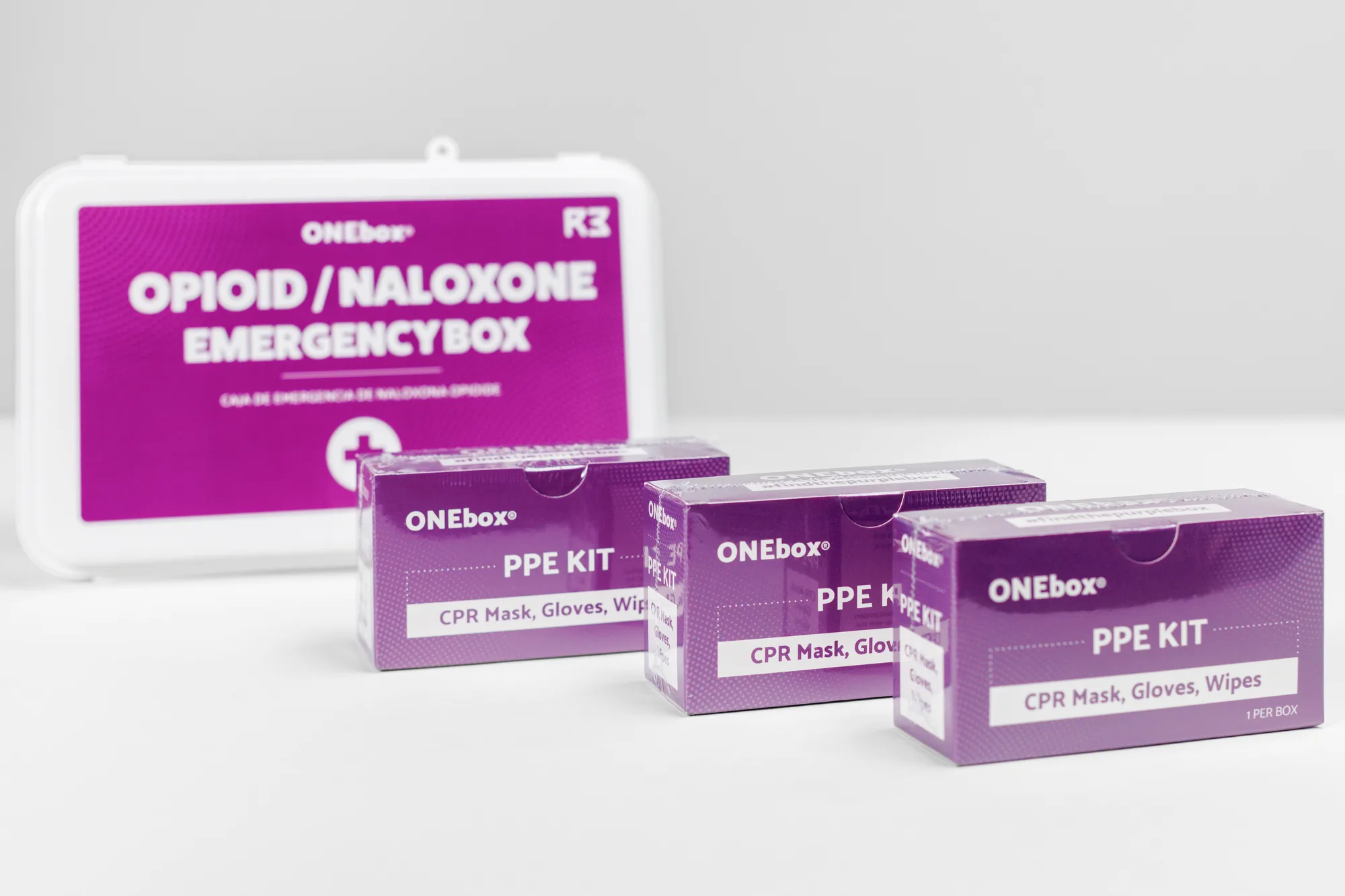 Three ONEbox PPE kits with ONEbox Classic